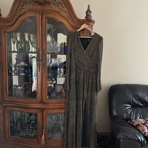 Xscape Metallic Gold Dress